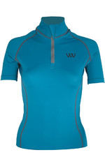 2022 Woof Wear Womens Short Sleeve Performance Riding Shirt WA0006 - Ocean